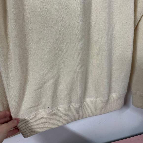 Suitsupply Suit Supply 100% Cashmere Cream Ivory Sweater Hoodie Sz Small - Picture 3 of 9